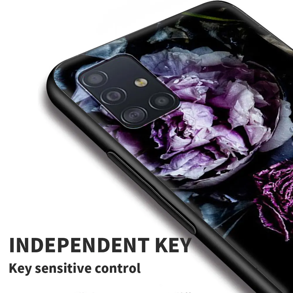 

Cellphone Case For Samsung A21s A51 A71 A91 A72 A52 A42 A41 A32 A31 A21 EU A12 A11 A02 A02s A01 Pink Peonies Red Rose Cover