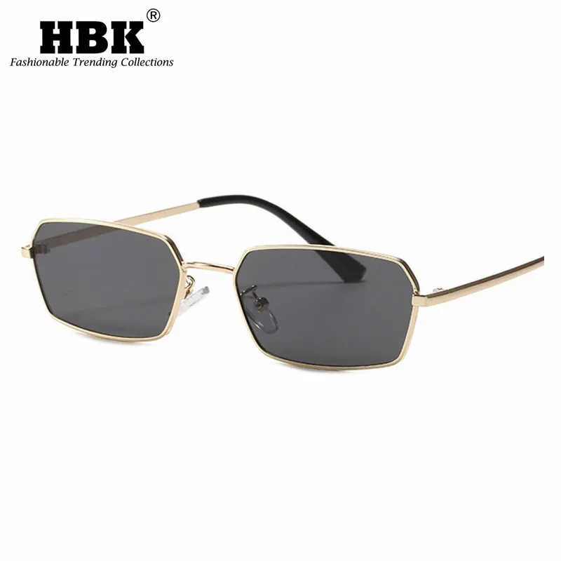 

HBK 2021 New Square Sun Glasses Luxury Brand Travel Small Rectangle UV400 Sunglasses Men Women Vintage Retro Oculos De Soleil