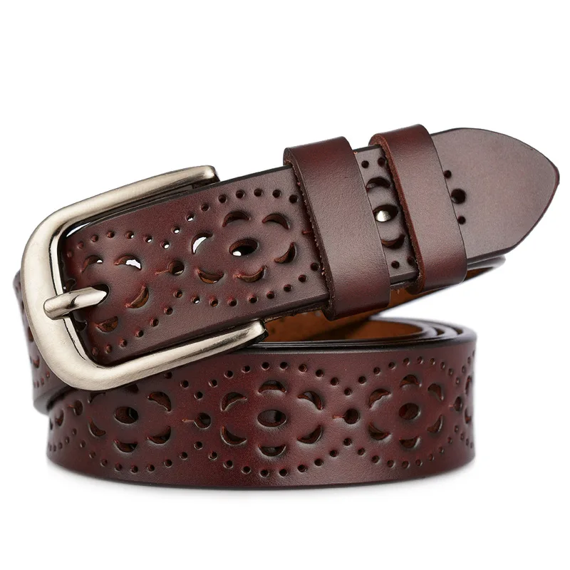 Женские ремни из натуральной воловьей кожи с пряжкой модные стильные высшего