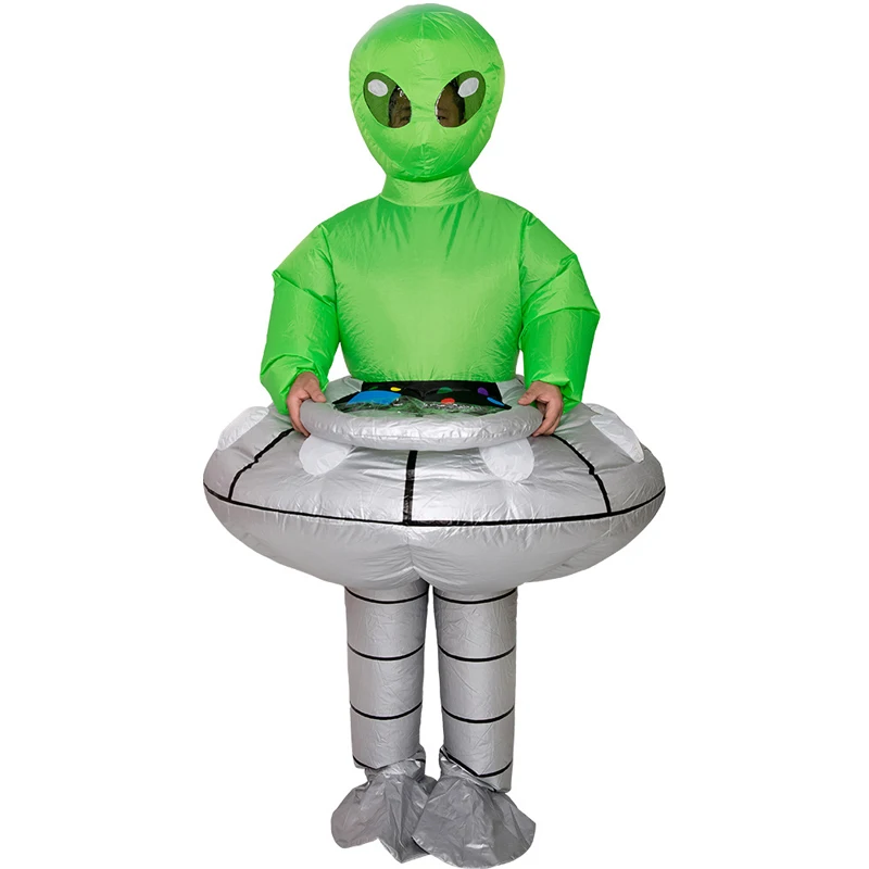 UFO JYZCOS зеленый инопланетянин НЛО надувные костюмы на Хэллоуин Рождество Пурим нарядное платье Вечерние маскарадный костюм монстра - Цвет: UFO