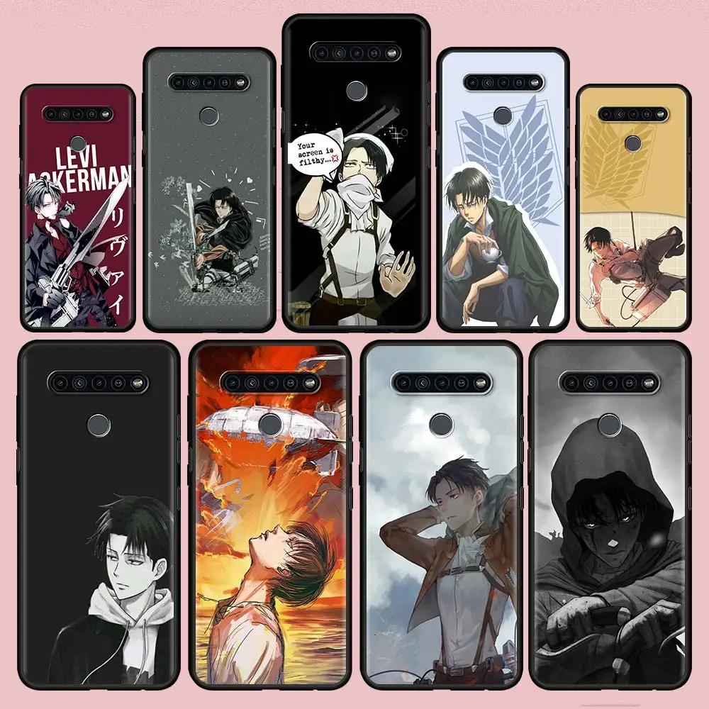 

Anime Levi Ackerman Silicone Phone Case For LG K92 Q92 K41s K61 K50 G6 K50s G7 K42 K40s K71 K52 K40 G8 Black Soft Funda Cover
