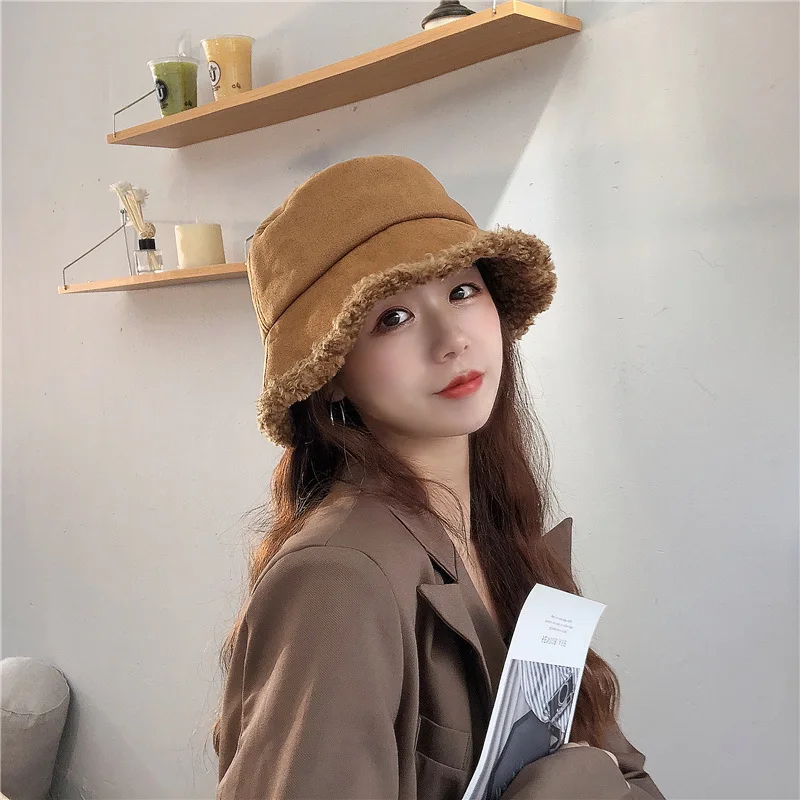 Панама Foux женская Осень-зима-весна искусственная шерсть замша однотонная