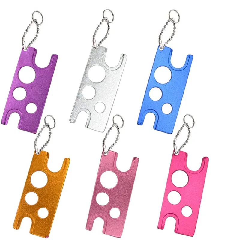 

Открывалка для бутылок с эфирным маслом, инструмент с заглушкой и цепочкой для ключей, универсальный металлический ключ, Открыватель и съем...