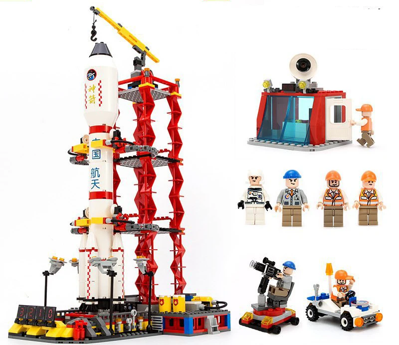 Городской космос Центр запуска шаттбола 679 деталей кирпичи строительные блоки