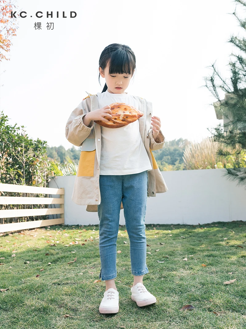 Детские узкие джинсы KC. 2020SS мягкие повседневные на весну и лето детская одежда