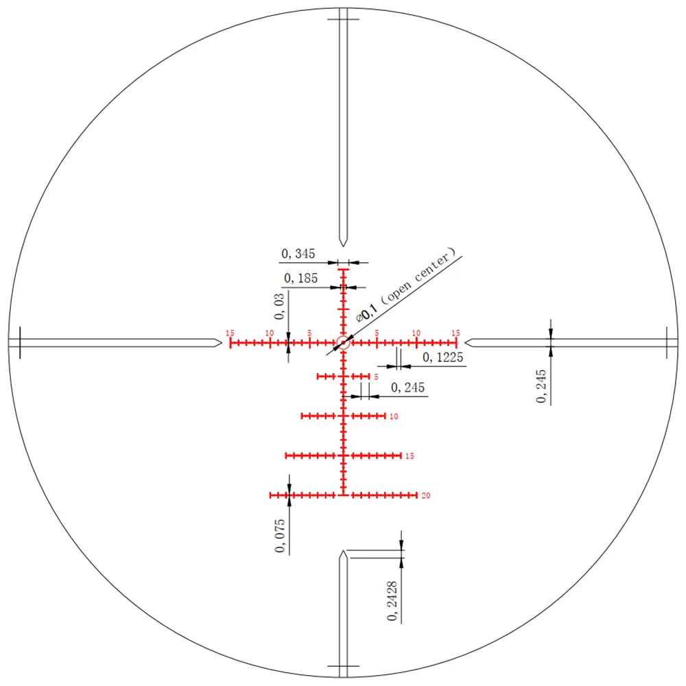 

Reddot LR 5-30x50 SFIR Hunting Scope Tactical Glass Etched Reticle Red Illumination Side Parallax Turrets Lock Reset Riflescope
