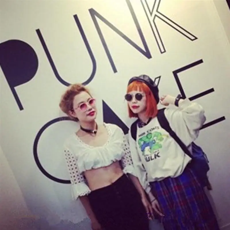 

Gothic Chain Necklace Leather Choker Party Punk Choker Collar Goth Necklace Women Black Leather Kawaii Witch Rave Jewelry