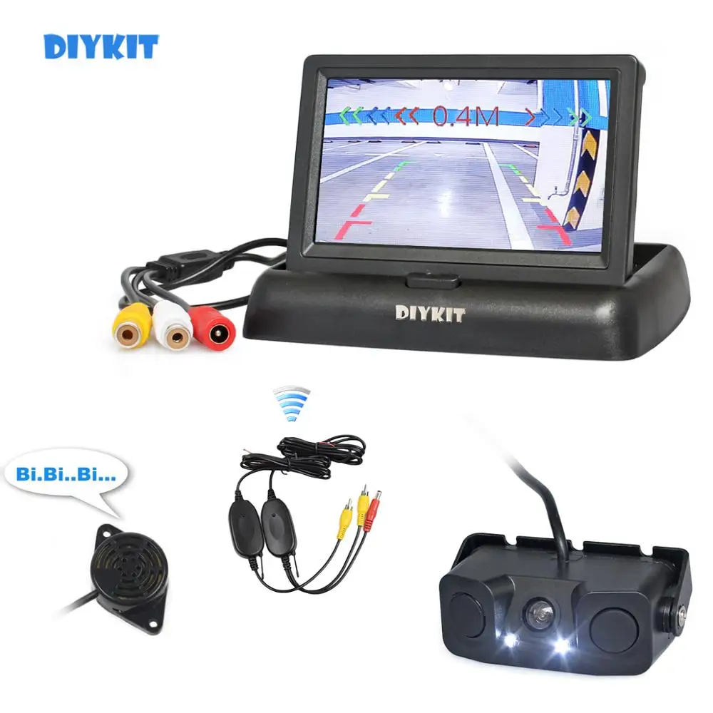 DIYKIT Беспроводная 4 3 &quotАвтомобильная камера заднего вида комплект Автомобильный