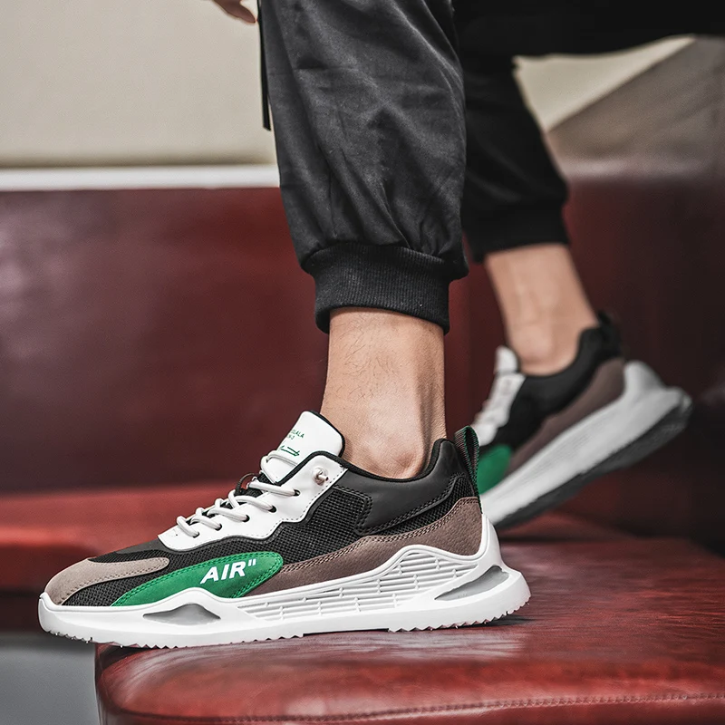 

Men 's Shoes Summer New Mesh Breathable Men 's Casual Sports Shoes Korean Small White Shoes British Wild Daddy Tide Shoes