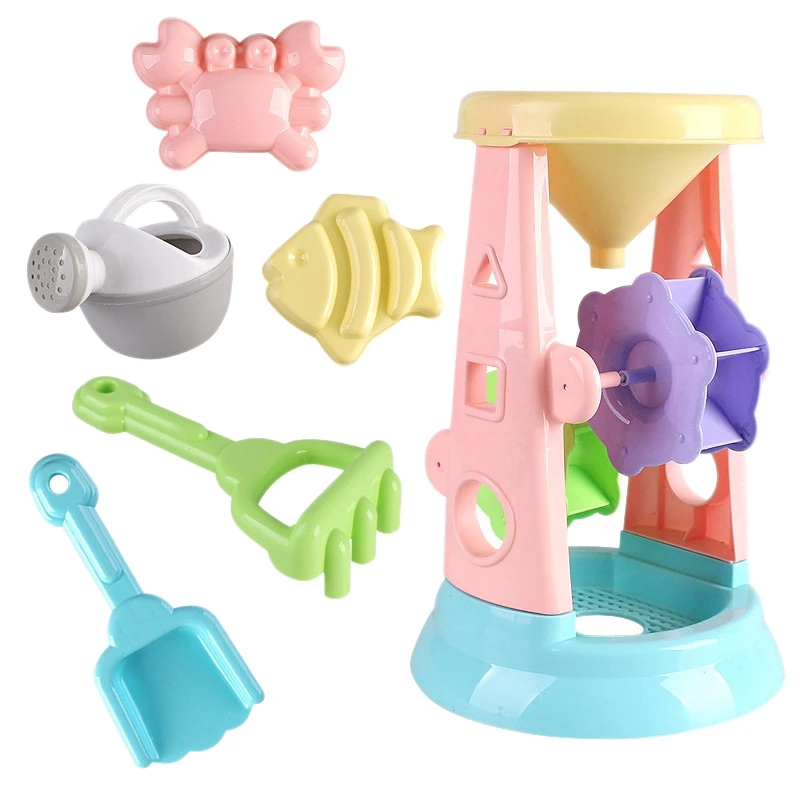 

Детский набор пляжных игрушек, песочные часы, Пляжная форма, набор инструментов для лопаты для пляжа, игрушка-песочница, детские игрушки для...