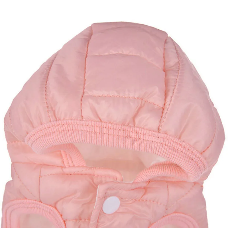 Одежда для домашних животных теплое зимнее пальто с капюшоном парка щенков