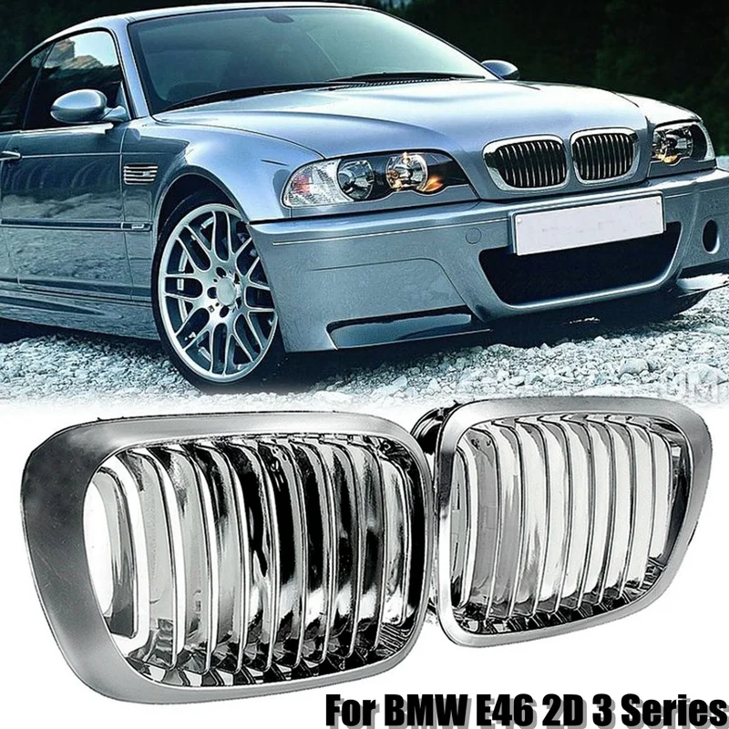 E46 325Ci 330Ci 3 Series M3 2 двери 1999 2000 2001 2002 2003 2004 2005 2006 ПАРА Хромированная передняя решетка
