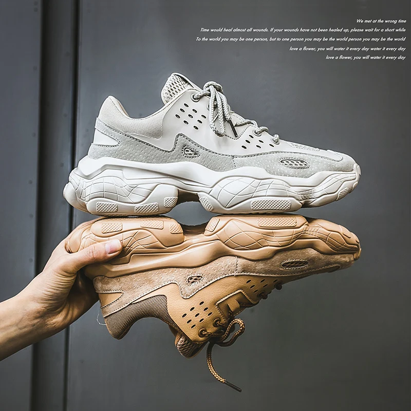 Новинка 2019 года Мужская обувь из искусственной кожи дышащая повседневная для