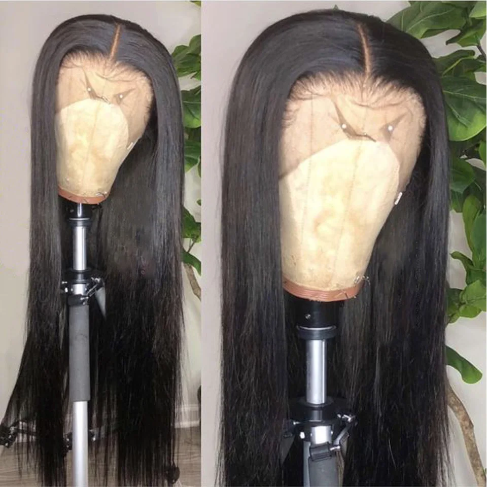 Парики из натуральных волос на кружеве, предварительно выщипанные 8-2" Pinshair, не Реми, бразильские 13*4 кружевные передние парики с детскими волосами 150