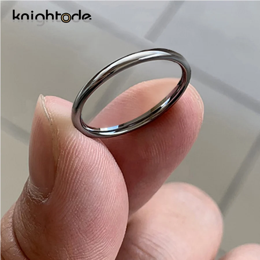 Женское вольфрамовое кольцо 2 мм простые свадебные ювелирные украшения для пар