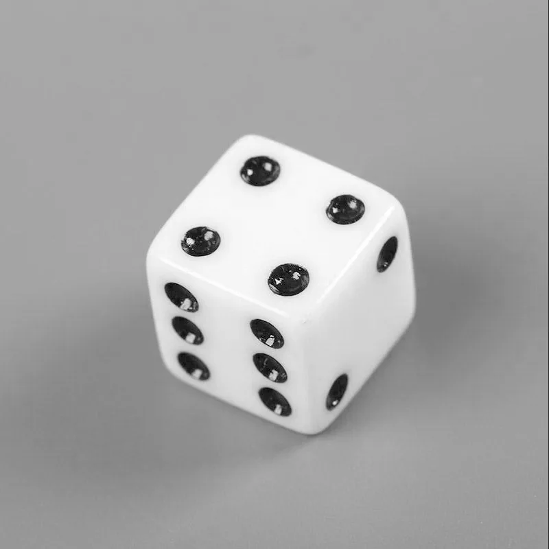 

10/1 Pcs White Dice Playing Dices Set Six Sided Decider Die RPG Standard Gambling Games Pips Cube Funny Toy Tool High Quality