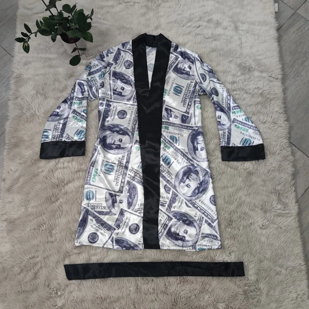 hot designer robes women luxury brand sleepwear 2021 female bathrobes with belt sexy plus size home clothes womens silk pajamas free global shipping