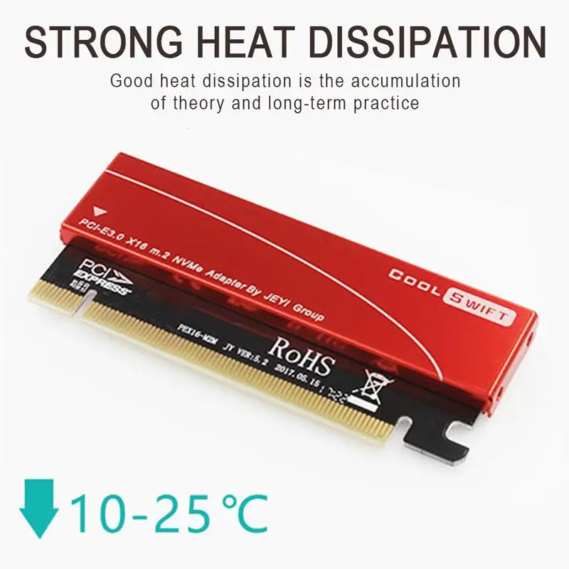 адаптер jeyi pcie m 2 адаптер m 2 ssd nvme в pcie ssd 2280 ад