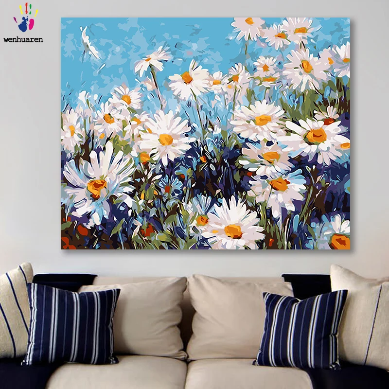 Набор для рисования по номерам на холсте цветы 40x50 50x60 | Дом и сад