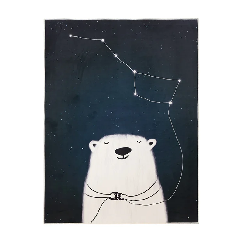 

Cute Cartoon Animals Anime Polar Bear Rabbit Floor Mat Door Mat Anti-slip Mat Carpet Bedroom Living Room Home Decoration