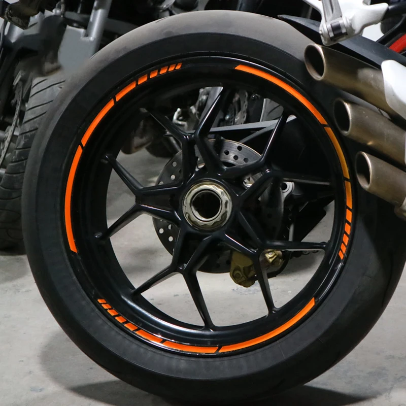 

5 Colors Car Styling Strips Reflective Motocross Bike Motorcycle Wheel Stickers and Decals 17/18 Inch Reflective Rim Tape