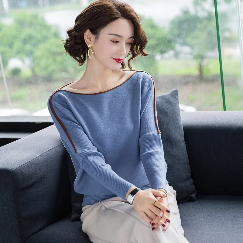 Новинка 2019 корейский женский осенний и зимний свитер с рукавом летучая мышь