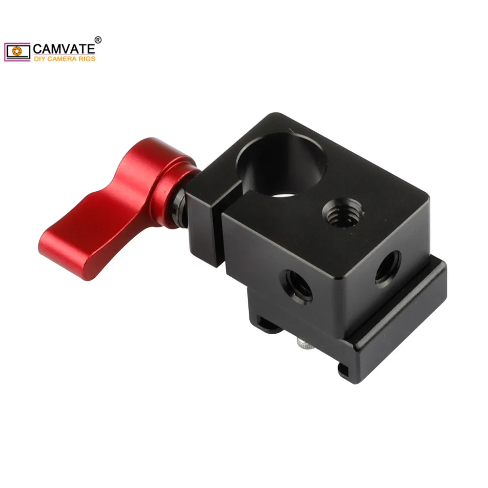 CAMVATE Стандартный 15 мм одиночный штанговый Зажим адаптер с ручным управлением