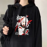 kaedehara kazuha kawaii anime hoodie men women autumn fashion oversized pullovers genshin impact sweatshirts harajuku funny tops