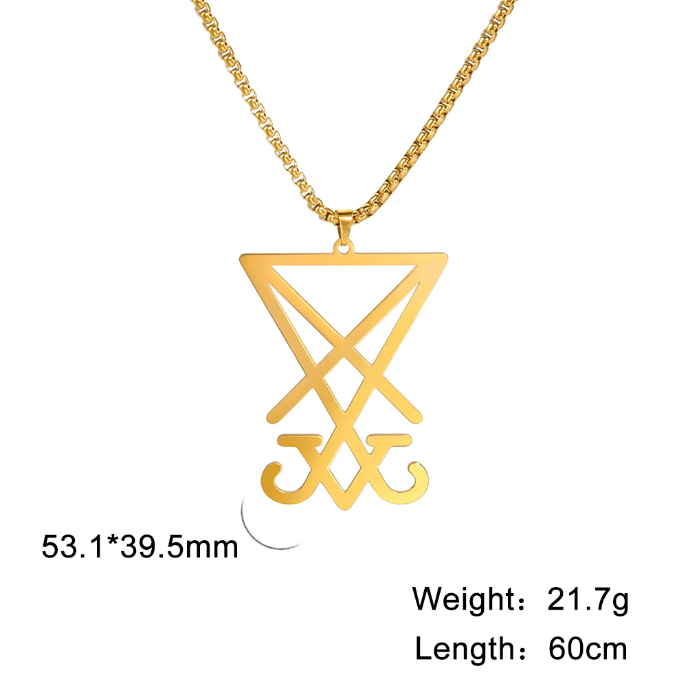 My Shape Ожерелье с подвеской Sigil of Lucifer для мужчин и женщин очаровательное