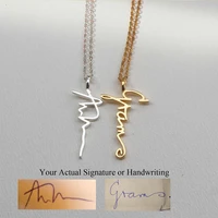 custom cursive nameplate pendant necklace vertical necklace stainless steel handmade nameplate pendant birthday gift