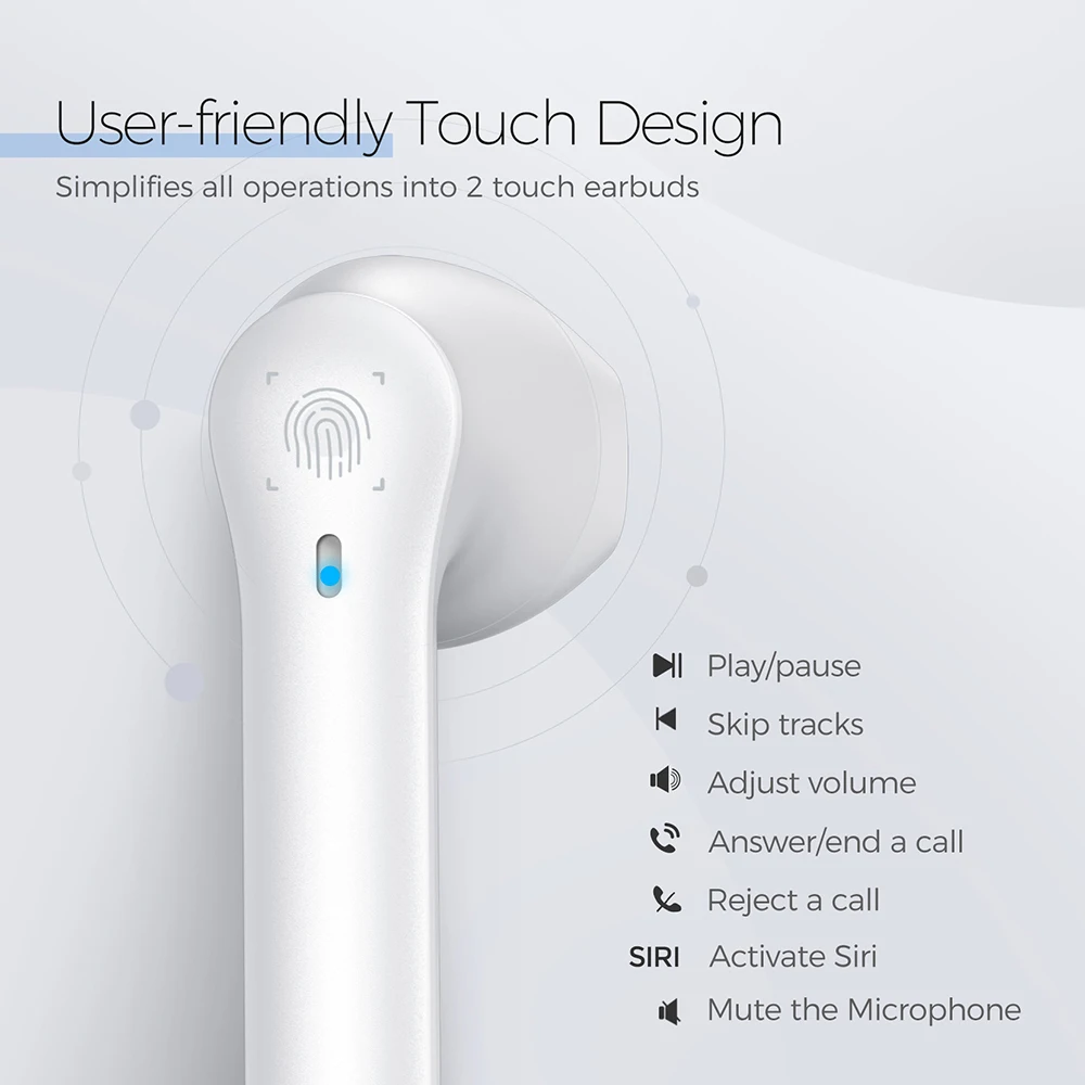 Беспроводные наушники Mpow MX3 с микрофоном универсальные TWS для телефона Bluetooth