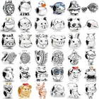 Оригинальный Новый Шарм S925 Брызги Рыба кот собака морская черепаха родитель Сова Лягушка принц нарукальные Бусины Подходит для популярного браслета DIY ювелирные изделия