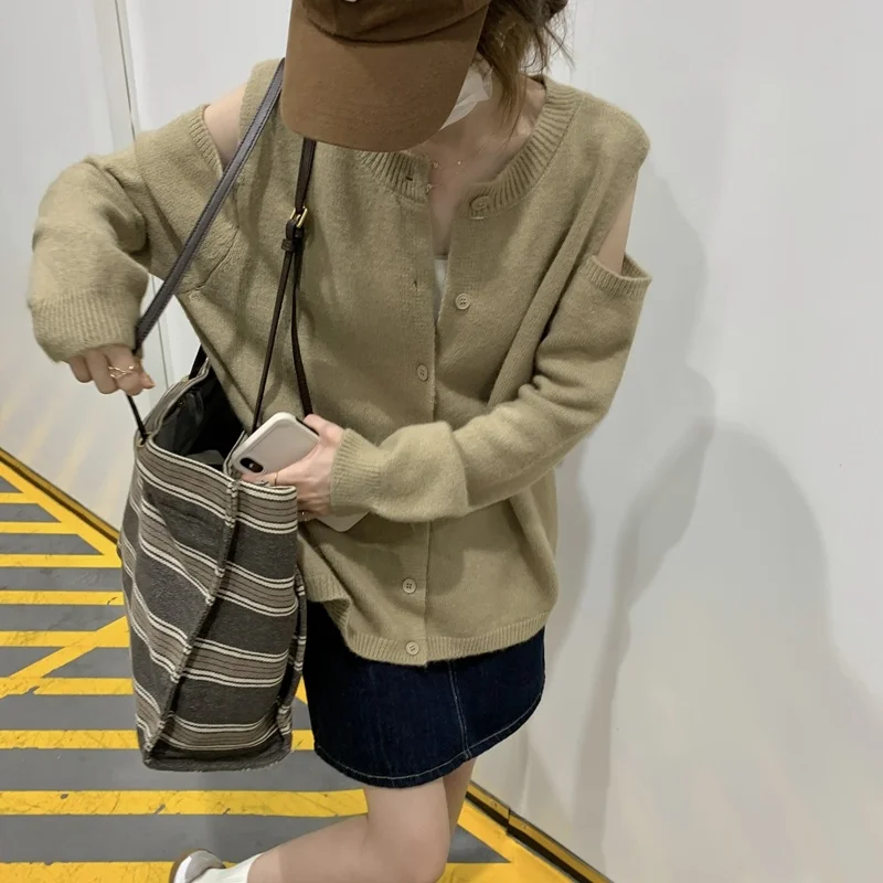 

2021 Autumn Winte Sweater Women Tops Knitted Pullover Korean Style Cardigan Soft Warm Pull Thick Outwear