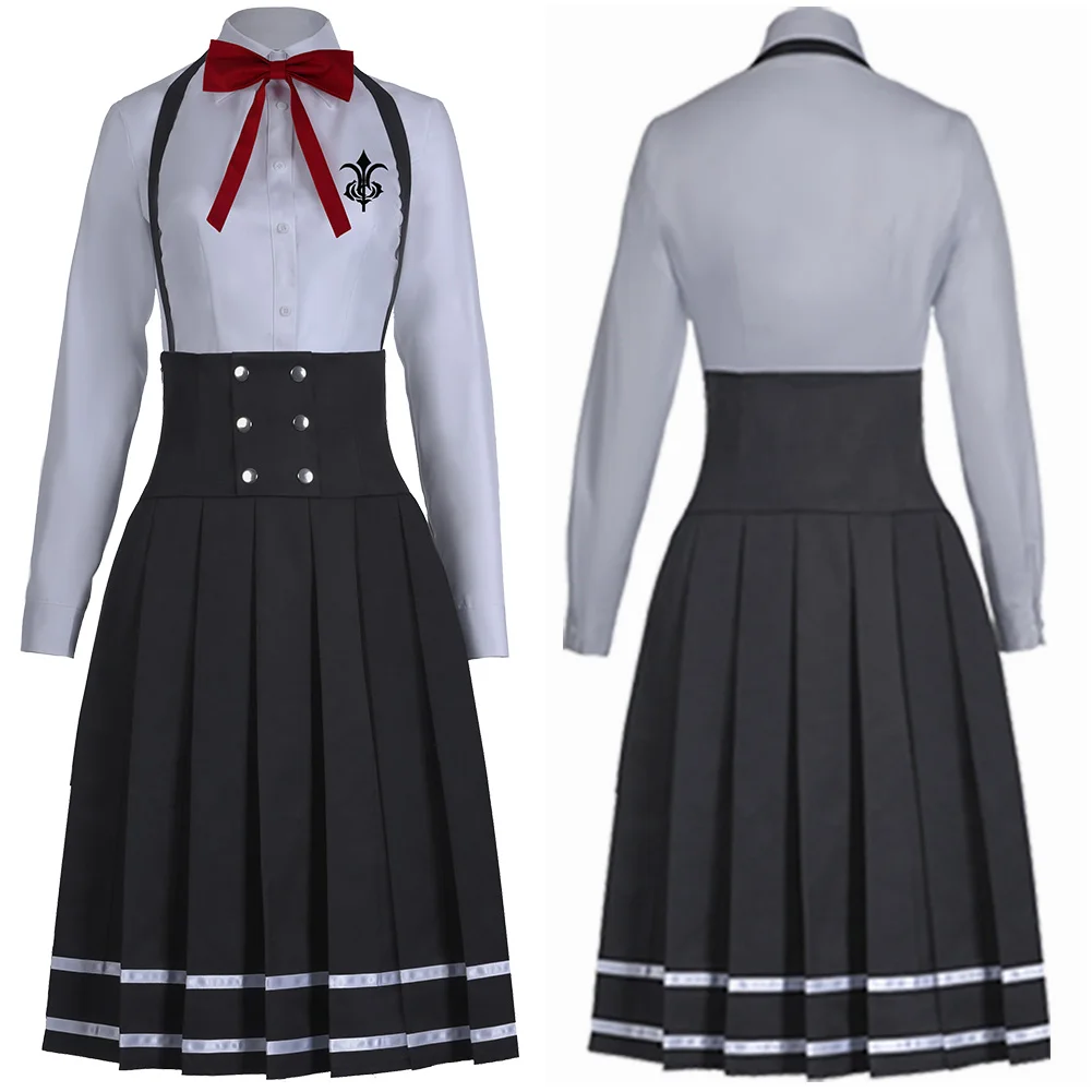 

Danganronpa V3 Shirogane Tsumugi Cosplay Costume Girls Women Shirt + Skirt School JK Uniform Suit Halloween Costume
