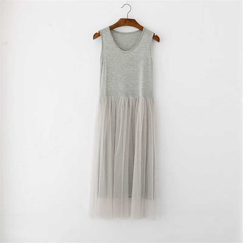 Tank Dress Gray Осеннее платье-свитер Женское зимнее трикотажное платье с длинным рукавом свитер платье с сеточкой и лоскутным принтом элегантное Ретро повседневное офисное длинное платье - Цвет: Tank Dress Gray