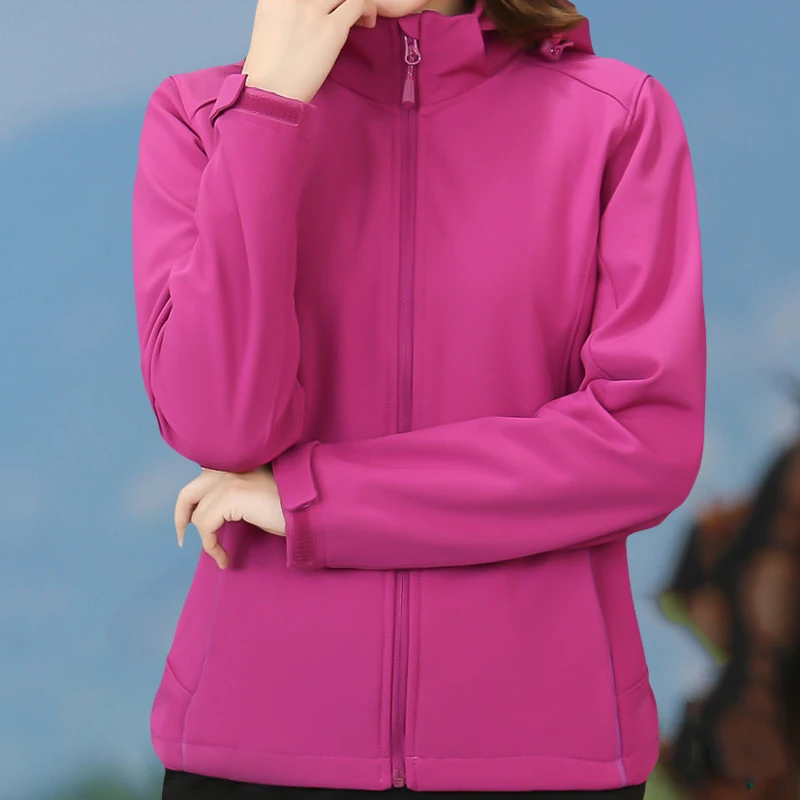 

Женская уличная куртка из мягкой ракушки на весну, осень и зиму, бархатная Толстая ветрозащитная флисовая куртка, одежда для альпинизма