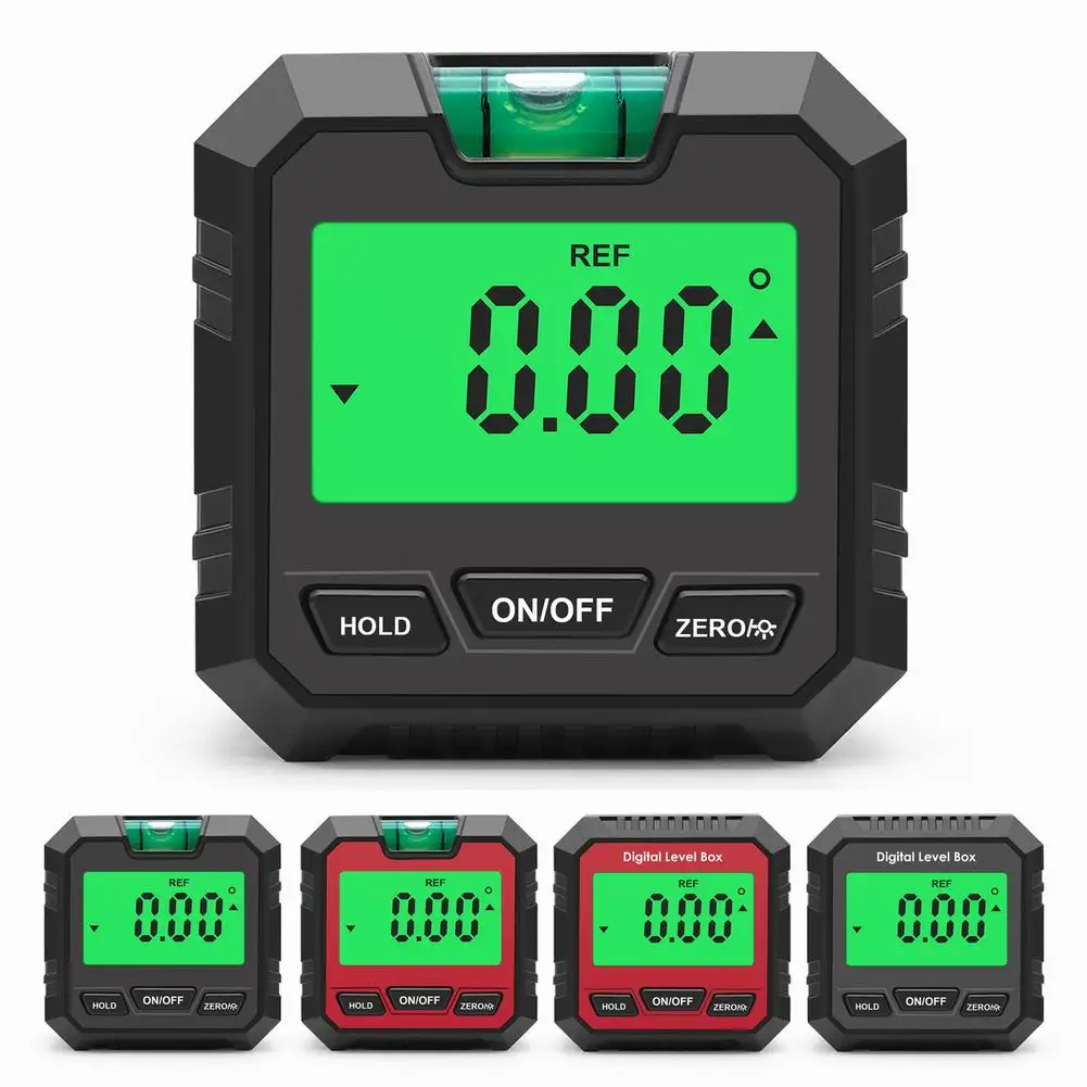 

4*90° Digital Level Protractor Inclinometer Magnetic Base Digital Angle Gauge with Backlight Level Tester Measuring Tool