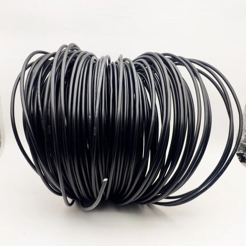 10 м RVV КАБЕЛЬ 22AWG 2Pin 3pin 4pin 5pin контроль сигнала удлинитель питания провод черный ПВХ изолированный Электрический провод медные кабели