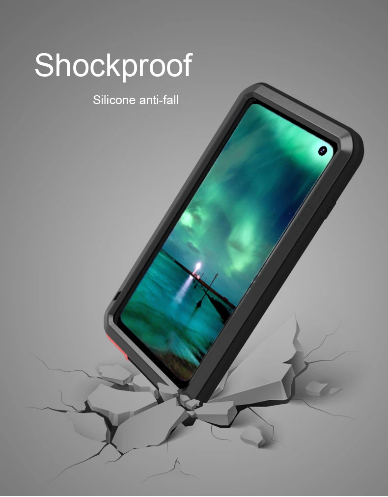 

LOVE MEI For Samsung Galaxy S10 Case Shock Dirt Proof Water Resistant Metal Armor Cover Phone Case For Galaxy S10