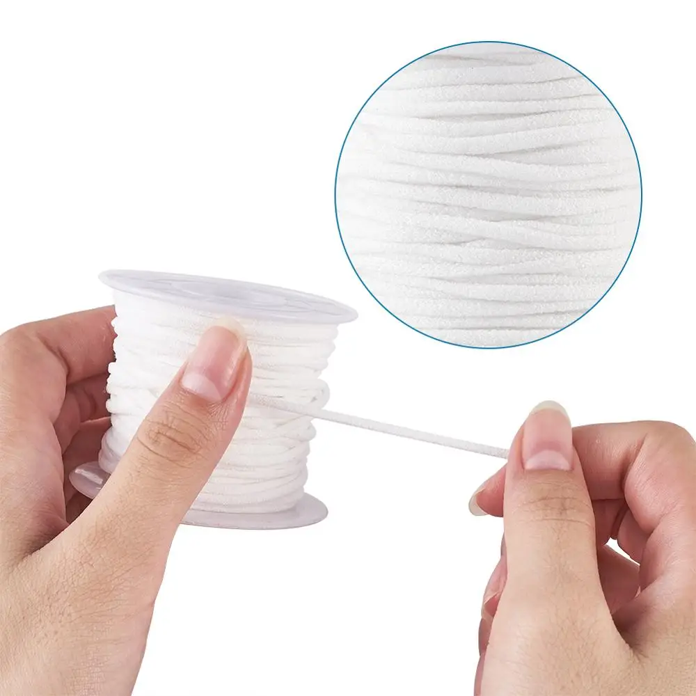 1 Roll 2mm 3mm Nylon Elastic Band for Face Mask Ear Loop Cord For DIY Making Material | Украшения и аксессуары