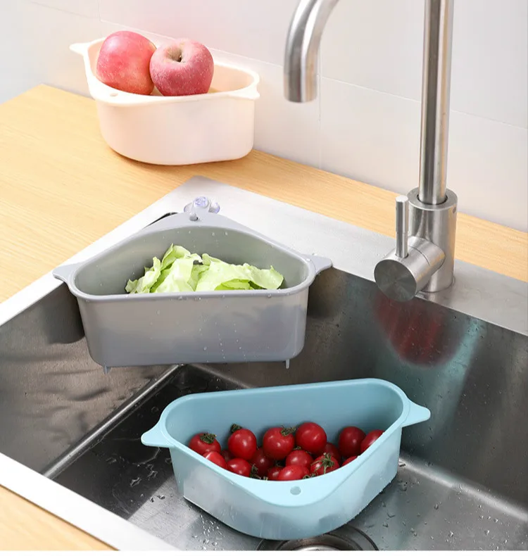 Ситечко для кухонной раковины треугольное ситечко слива овощей и фруктов