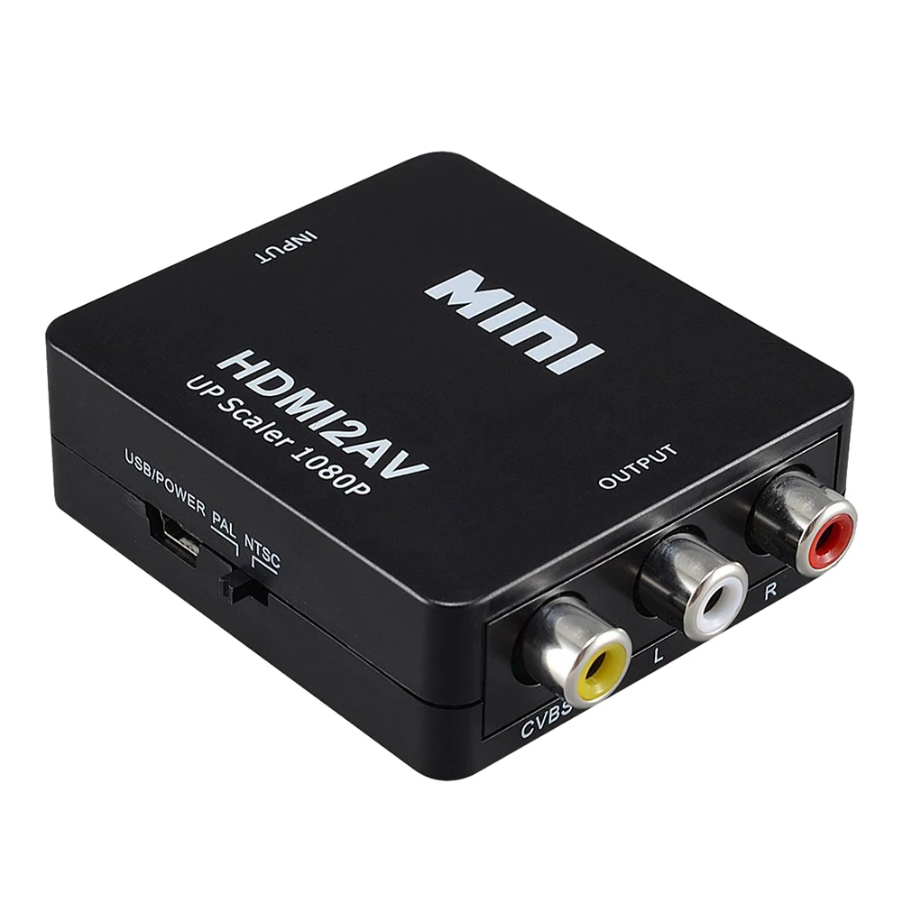 Адаптер HDMI в AV RCA CVBS 1080P Upscaler композитный HDTV Аудио Видео адаптер