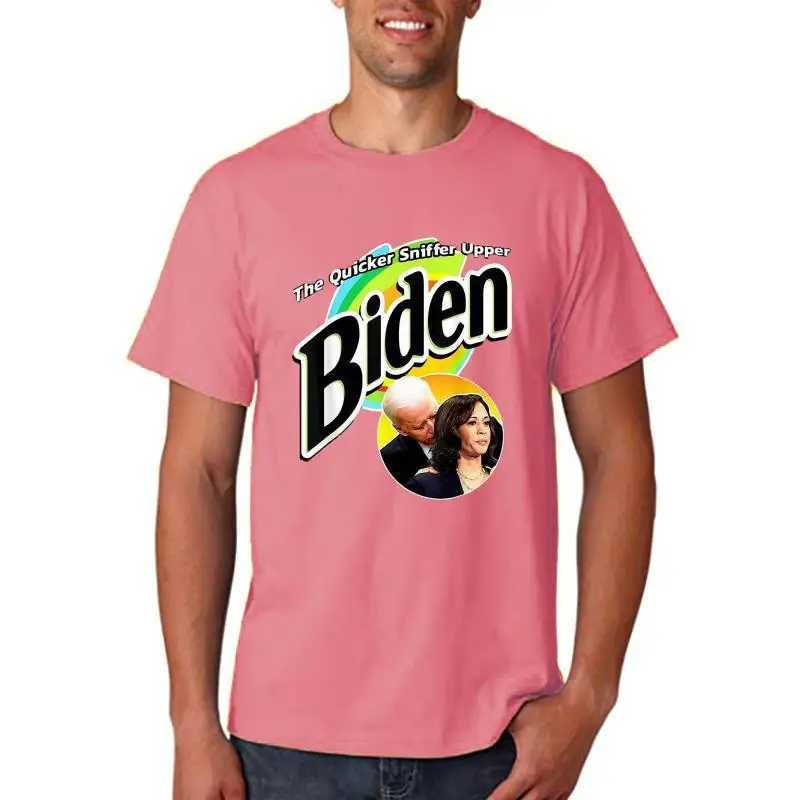 

The Quicker Sniffer Upper Anti Biden Pro Trump Funny T-Shirt Tops Shirts New Arrival Printed On Cotton Men T Shirt