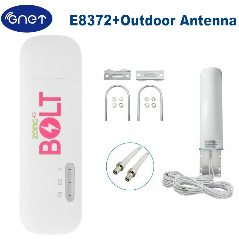 Разблокированный новый Huawei E8372 E8372h-153 с внешней антенной 4G LTE 150 Мбит/с USB модем Dongle