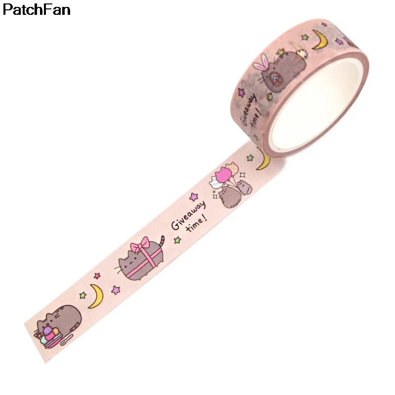 A2594 Лоскутная васи лента DIY Украшение скрапбукинг мультяшная кошка бумажная