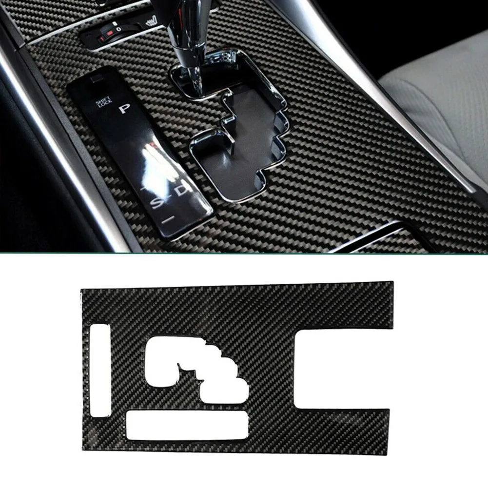 

Durable For Car Gear Shift Panel Console Gear Shift Black Carbon Fiber