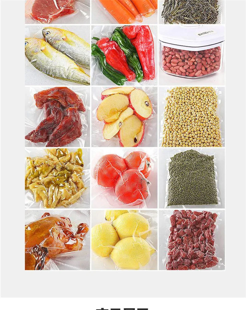 

Dry and Wet Food Household Vacuum Sealer Kitchen Fresh-Keeping Machine Vacuum Packaging Maker Include 5 Kinds Temperature Option
