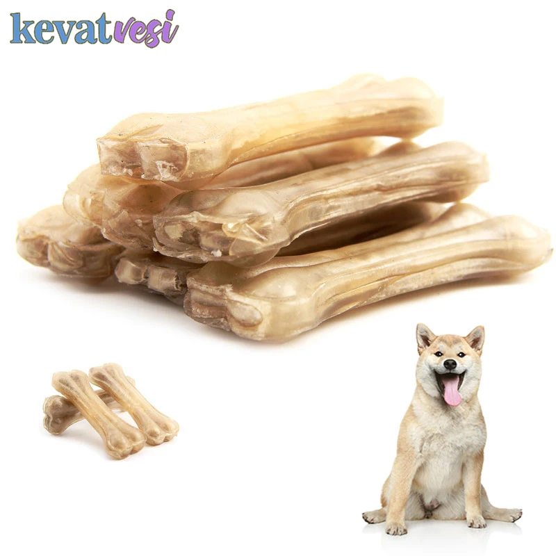 

Pet Toy for Small Dogs Bones Shape Chews Toys Leather Bone Chew Teeth Cleaning Dog Chewing Snack Toy Dog Accessories
