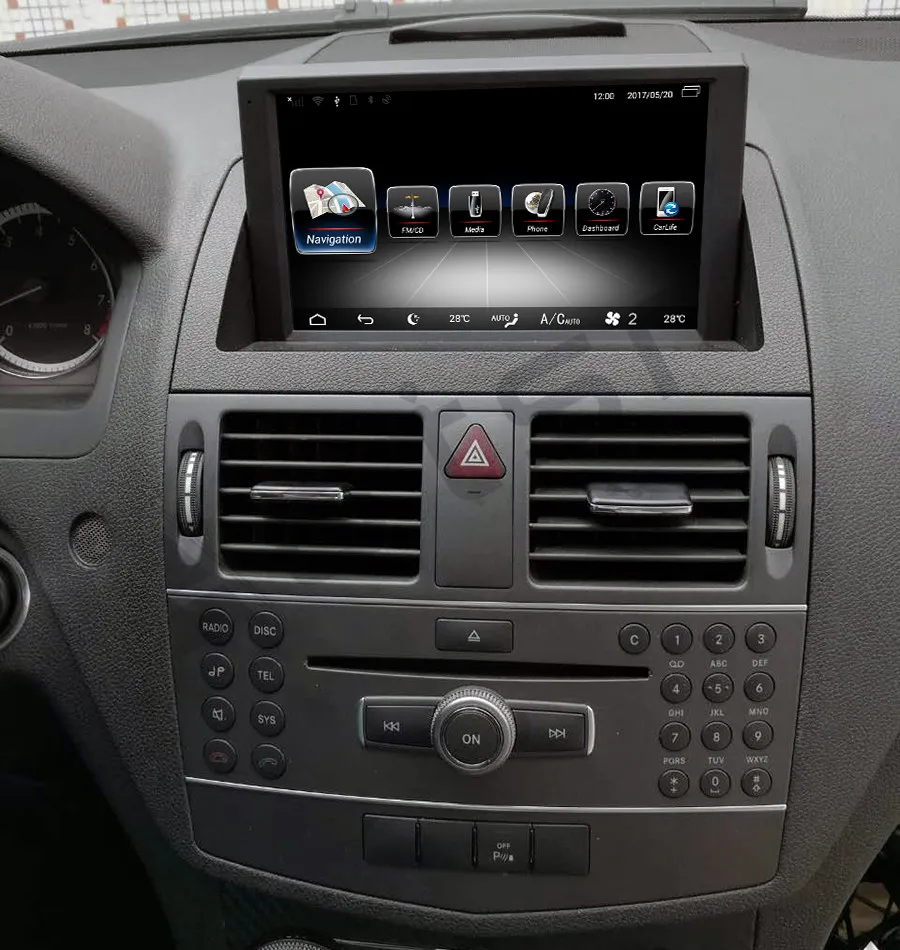 Android 9 автомобильный dvd-плеер gps навигация для Mecerdes Benz C-W204 2007-2011 Авто Радио Стерео Плеер Мультимедиа экран головное устройство