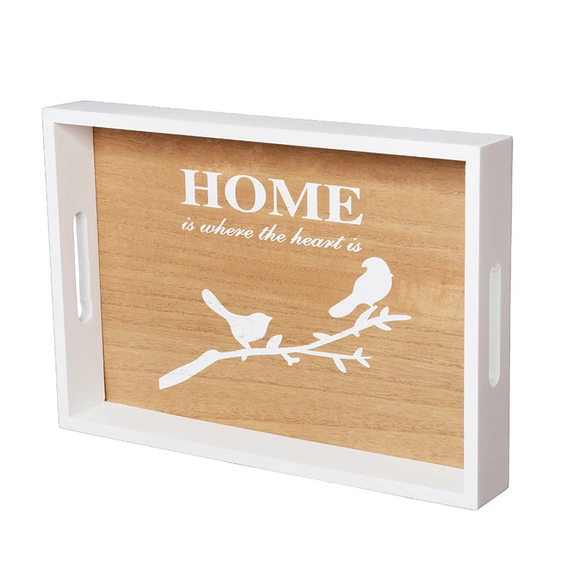 Поднос из белого дерева поднос для сервировки еды хранение косметики фруктовая